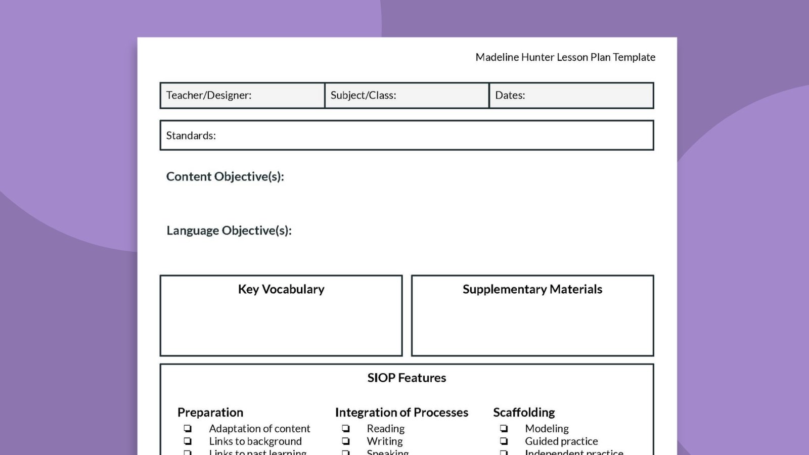 Free Lesson Plan Template Bundle (Daily, Weekly, and Monthly) - July 2024
