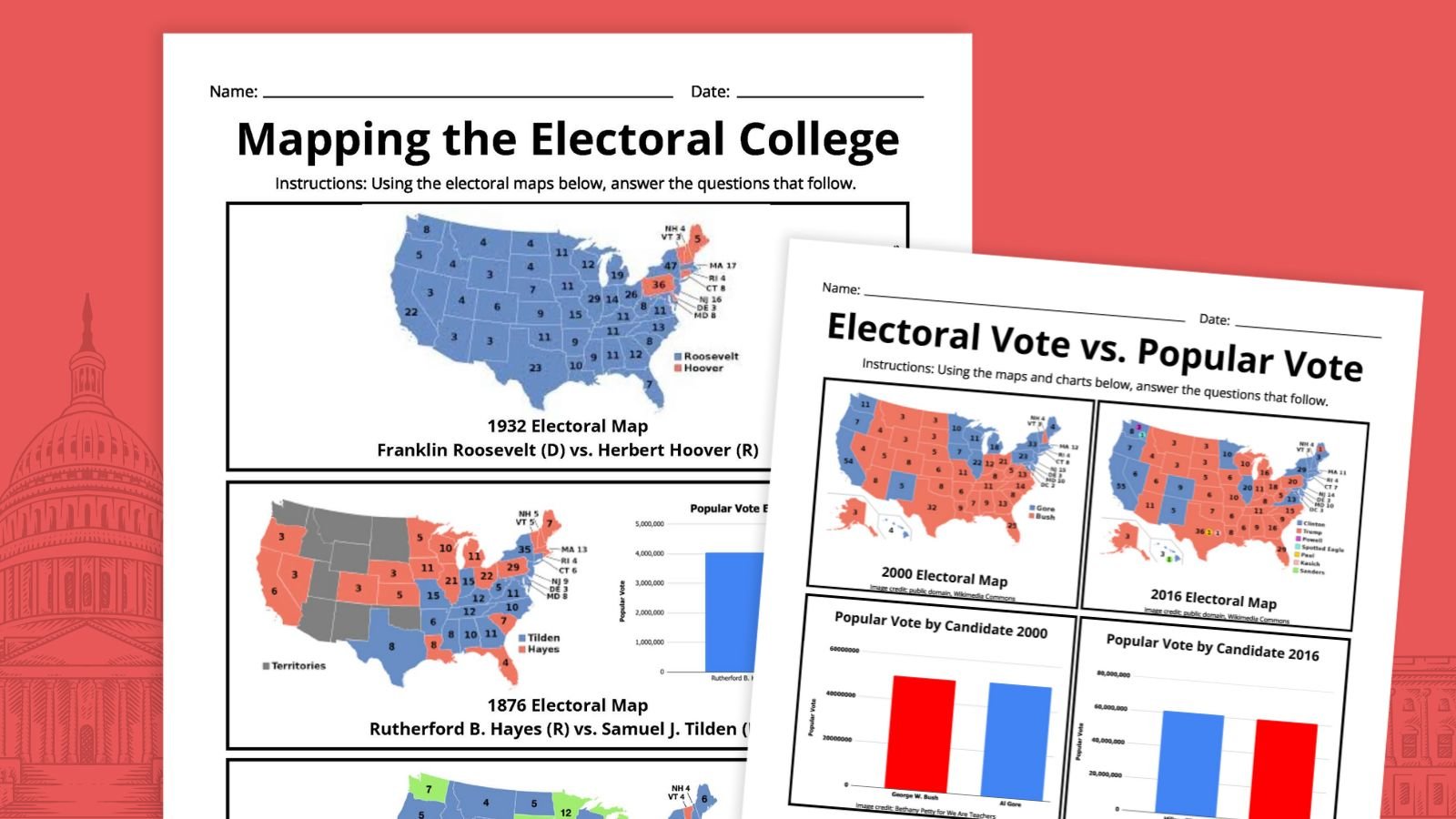 Free Printable Electoral College - Free Printable Electoral College Worksheet Bundle