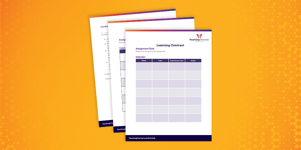 Student Learning Contract for Accountability and Time Management - June ...