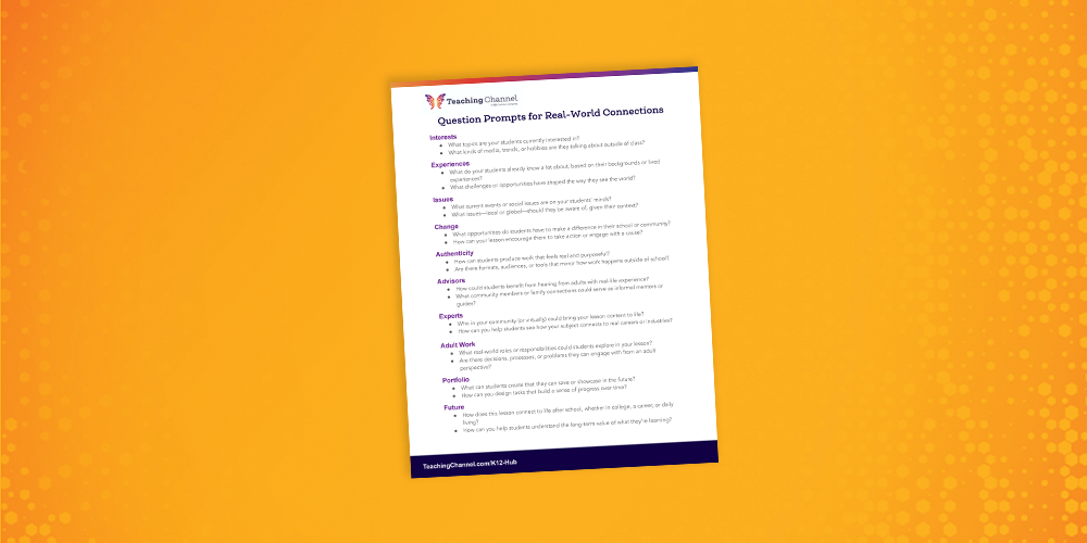 Making Real-World Connections in the Classroom - September 2025